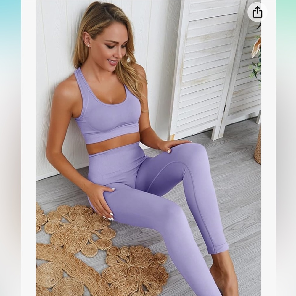 Lavender Seamless Workout Set